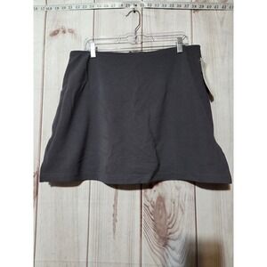 Cristina Women's Charcoal Gray Skort Stretch Zipper Pockets Size 1X Vintage